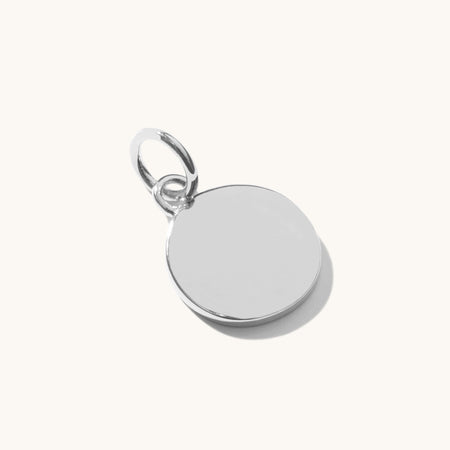 Mini Personalised Disc Pendant Silver